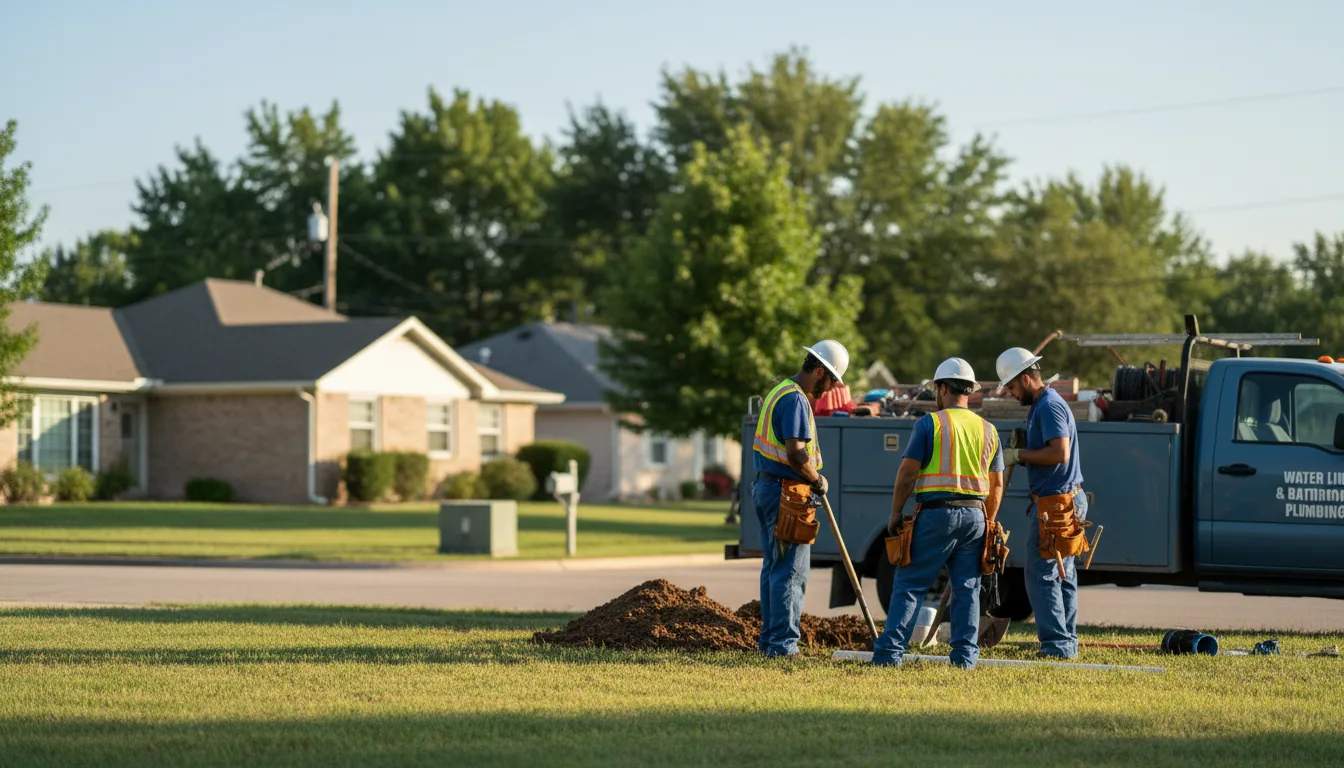 Residential water line and bathroom plumbing service in Anthony, TX